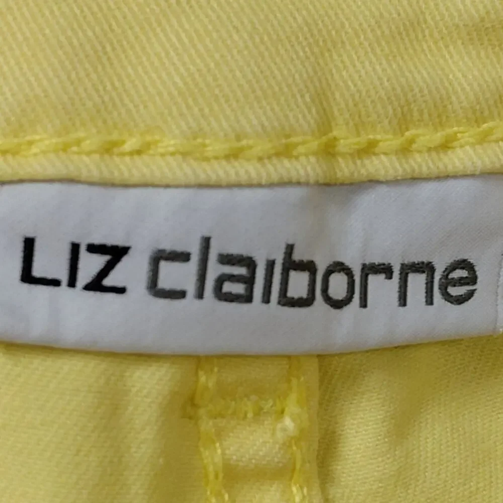 Liz Claiborne Yellow Straight Leg Stretch Pants Women Size 6